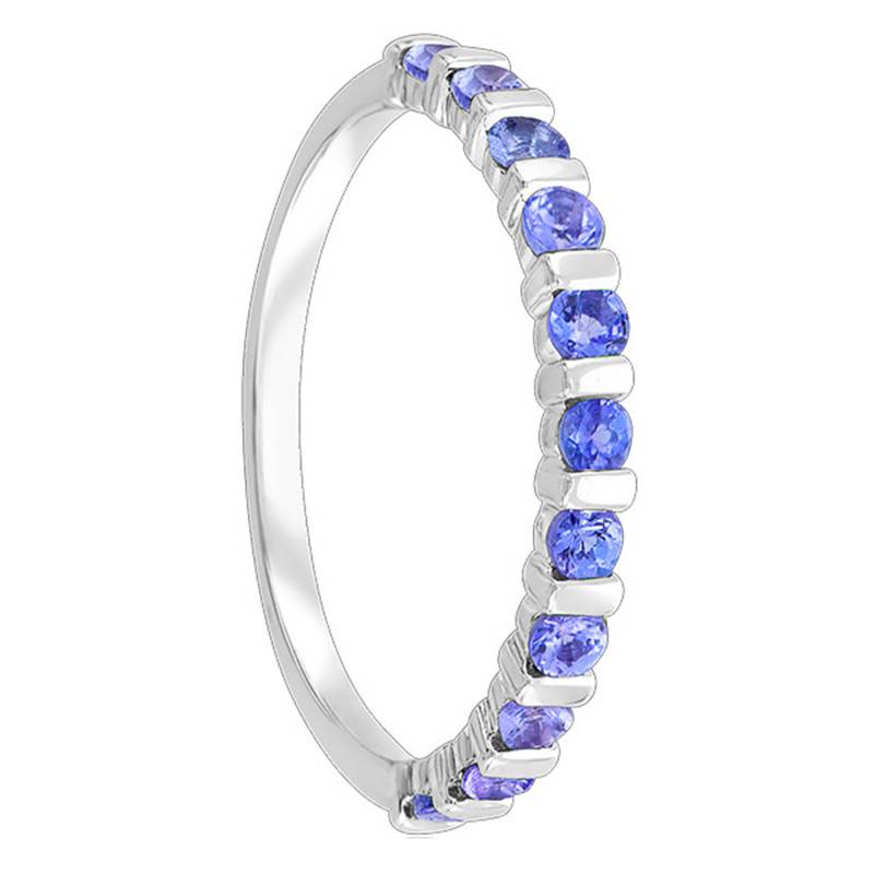 White Gold 375/1000 or 750/1000 Ring & 11 Tanzanites - Aurora