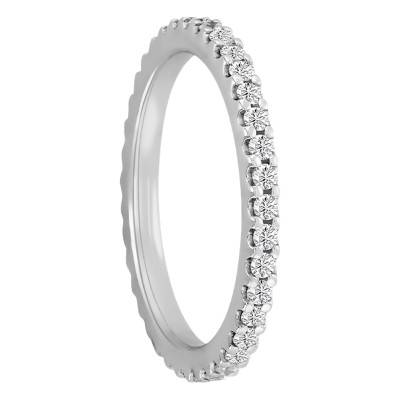 Bianca Full Eternity 750/1000 White Gold & GVS Diamond 0.50 ct Wedding Ring - Alliantine