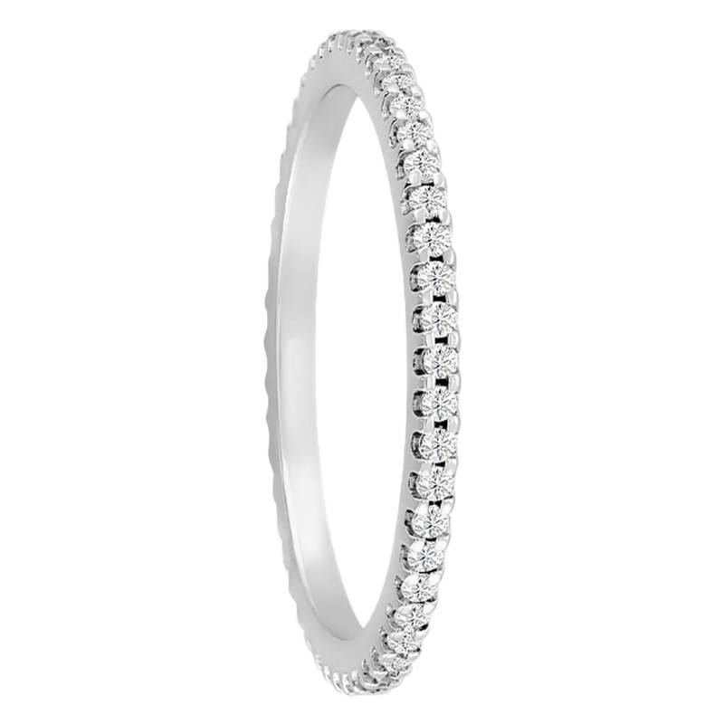 750/1000 White Gold & GVS 0.25 ct Diamond Bianca Full Eternity Comfort Wedding Ring - Alliantine