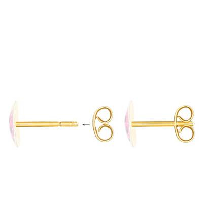 18K Yellow Gold Unicorn Head Stud Earrings - Bambins