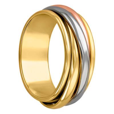Alliance Ruban Standard en 3 Ors 750, Largeur 8 mm - Ponce