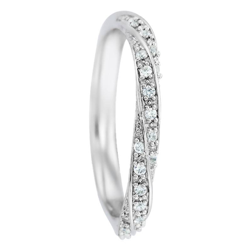 Fidis Comfort 750/1000 White Gold & 0.10ct Diamond Wedding Ring - Alliantine