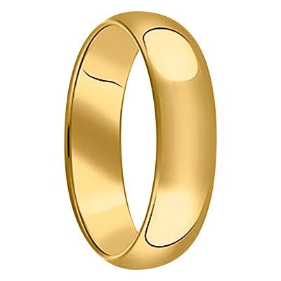 750/1000 Yellow Gold Half-Round Wedding Ring, 5.00 mm Width - Fair'Belle