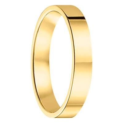 Alliance Ruban Confort en Or Jaune 750 Plat, Largeur 4 mm - Gaïa