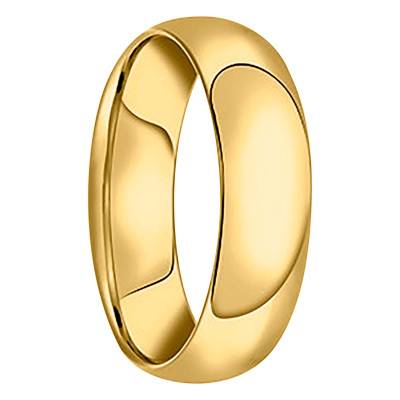 Alliance Demi-Jonc Confort Bombée en Or Jaune 750, Largeur 5,50 mm - Gaïa