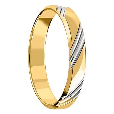 Alliance Standard Rainurée en Or Jaune 750, Largeur 4 mm - Gaïa