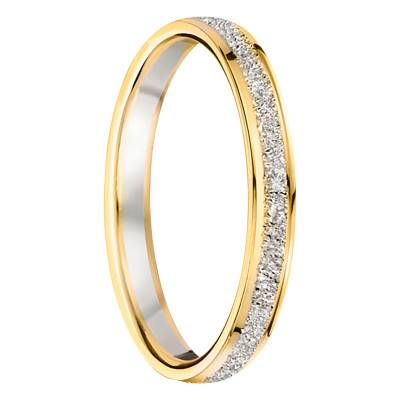 Alliance en 2 Ors 750 & Pyrite, Largeur 2,50 mm - Gaïa