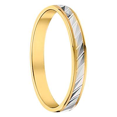Alliance Rainurée en 2 Ors 750, Largeur 3 mm - Gaïa