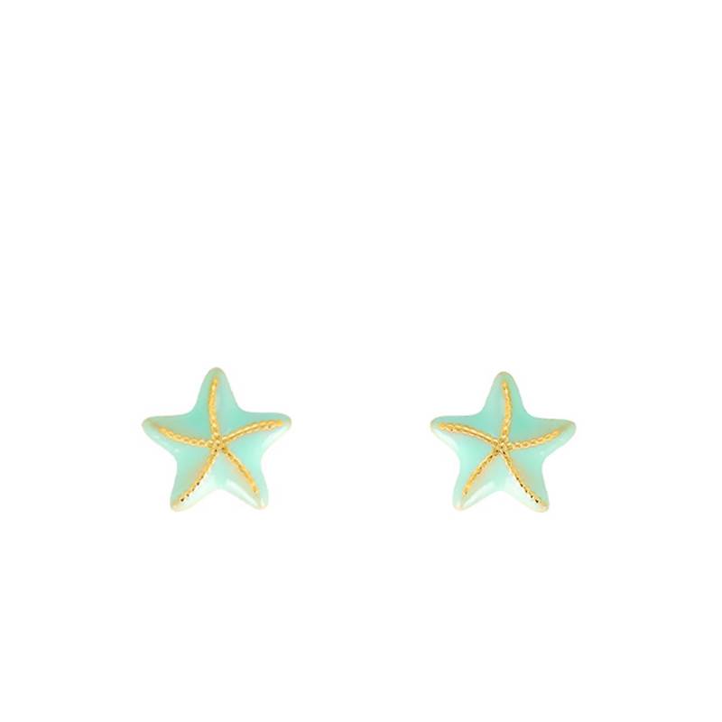 Yellow Gold 375 Children's Starfish Stud Earrings - Bambins