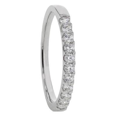 Audley 18K White Gold Half Eternity Comfort-Fit Wedding Ring & G/SI2 Diamonds 0.30 ct - Alliantine