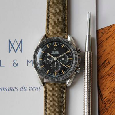 Bracelet de montre Larmor Plage Toile Seaqual Vintage Green - Avel & Men