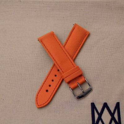 Bracelet de montre Larmor Plage Toile Seaqual Orangeade - Avel & Men