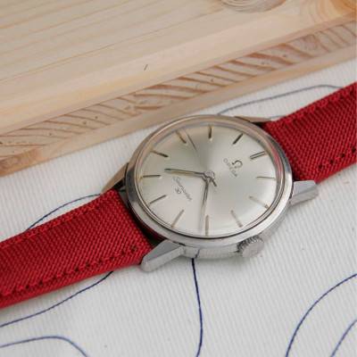 Bracelet de montre Larmor Plage Toile Seaqual Bordeaux - Avel & Men