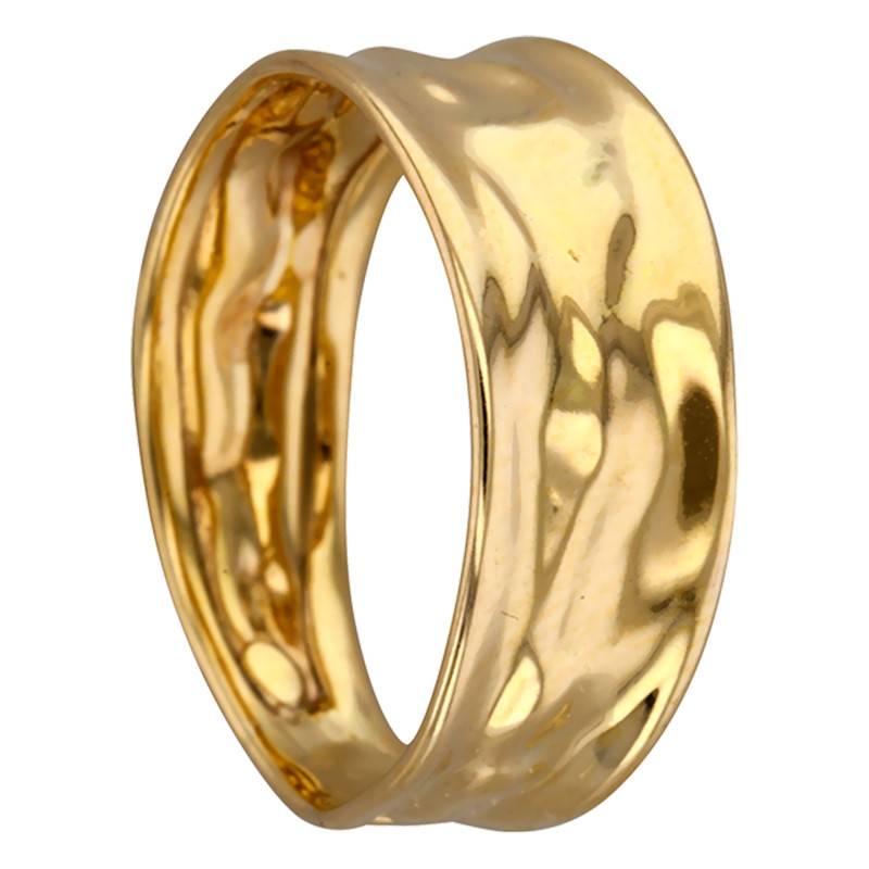 375/1000 Yellow Gold Crinkled Ring - Maison Ballet by Scarlett