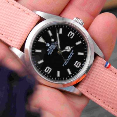 Bracelet de montre Port Louis Toile Seaqual Soft Pink - Avel & Men
