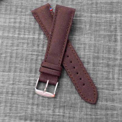 Bracelet de montre Port Louis Toile Seaqual Marron - Avel & Men