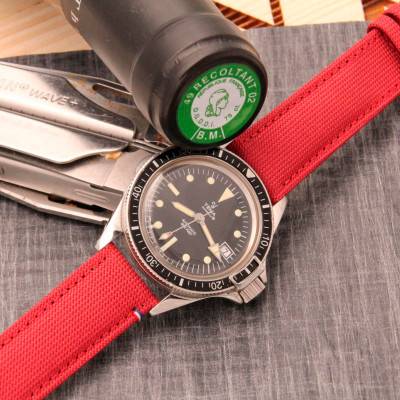Bracelet de montre Port Louis Toile Seaqual Bordeaux - Avel & Men