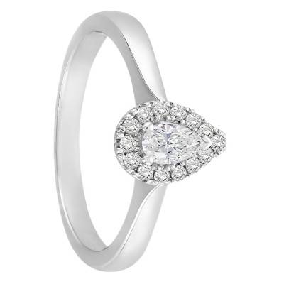 Bague Solitaire Diphylleia 0,25 ct Or Blanc 750 - Alliantine