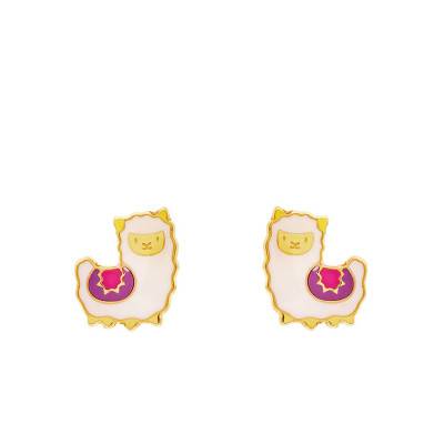 Boucles d'oreilles lama Or Jaune 375 - Bambins