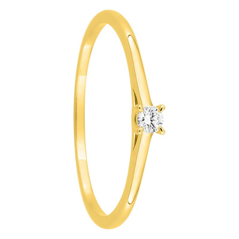 375/1000 Yellow Gold & Lab-Grown Diamond Solitaire Ring 0.05 ct to 0.25 ct - Emanessence