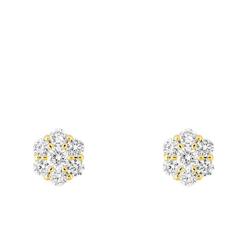375 Yellow Gold & 0.30 ct Lab-Grown Diamond Stud Earrings - Emanessence