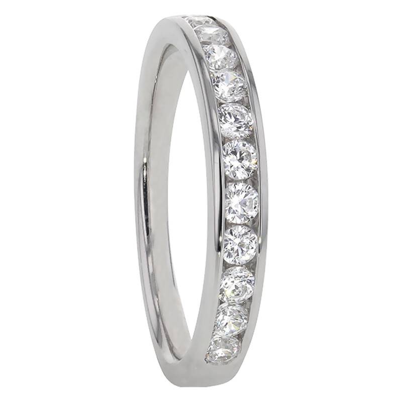 Anténor wedding ring Half Eternity Band in 750 White Gold & 0.50 ct Diamonds - Alliantine