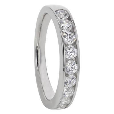 Anténor wedding ring Half Eternity Band in 750 White Gold & 0.77 ct Diamonds - Alliantine
