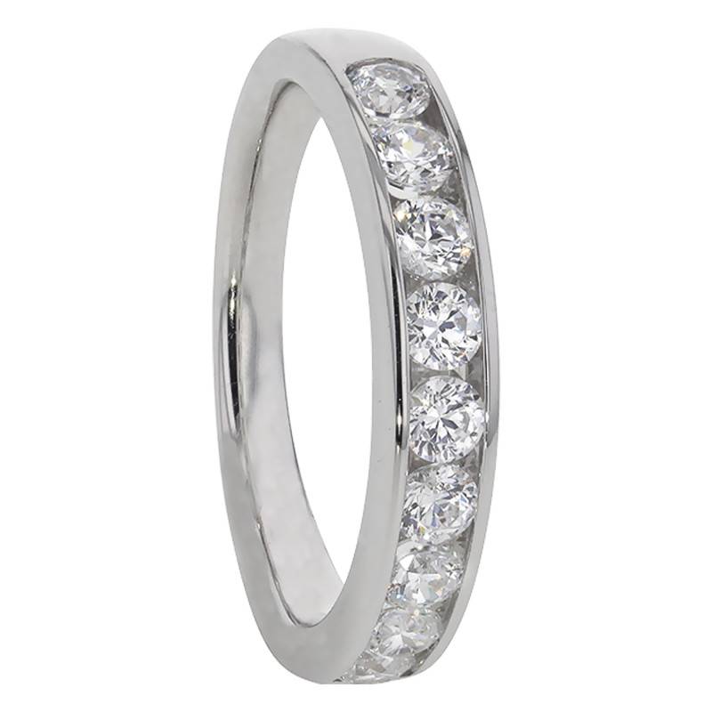Anténor wedding ring Half Eternity Band in 750 White Gold & 0.77 ct Diamonds - Alliantine
