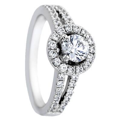 Bague Mimoza Diamant 0,50ct & Or Blanc 750 - Alliantine