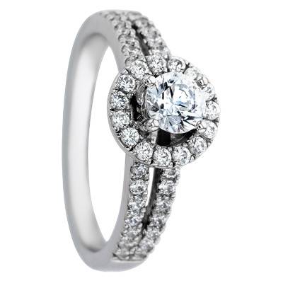 Bague Mimoza Or Blanc 750 & Diamants 0,40ct - Alliantine