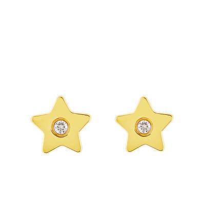 Boucles d'oreilles étoile Or Jaune 375 - Bambins