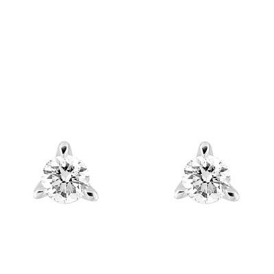 375/1000 White Gold & Lab-Grown Diamond Stud Earrings 0,10 ct to 0,50 ct - Emanessence