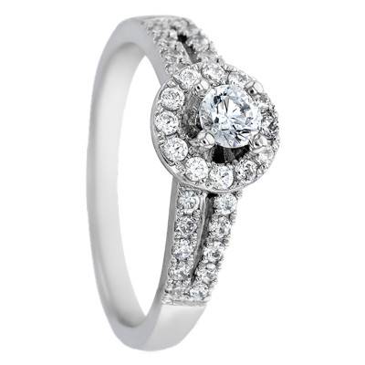 Bague Mimoza Or Blanc 750 & Diamants 0,20ct - Alliantine
