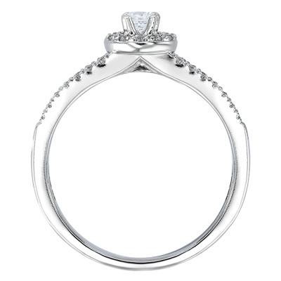 Bague Mimoza Or Blanc 750 & Diamants 0,10ct - Alliantine