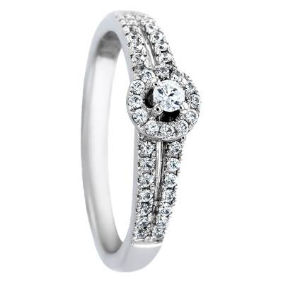 Bague Mimoza Or Blanc 750 & Diamants 0,05ct - Alliantine