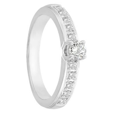 Solitaire Sophia Or Blanc 750 & Diamant 0,20ct / GSI - Alliantine