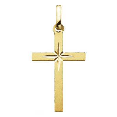 Croix Étoilée 13 x 20 mm Or Jaune 750 - Augis