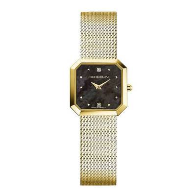 Montre Octogone Nacre Noir 17426BP49 - Herbelin