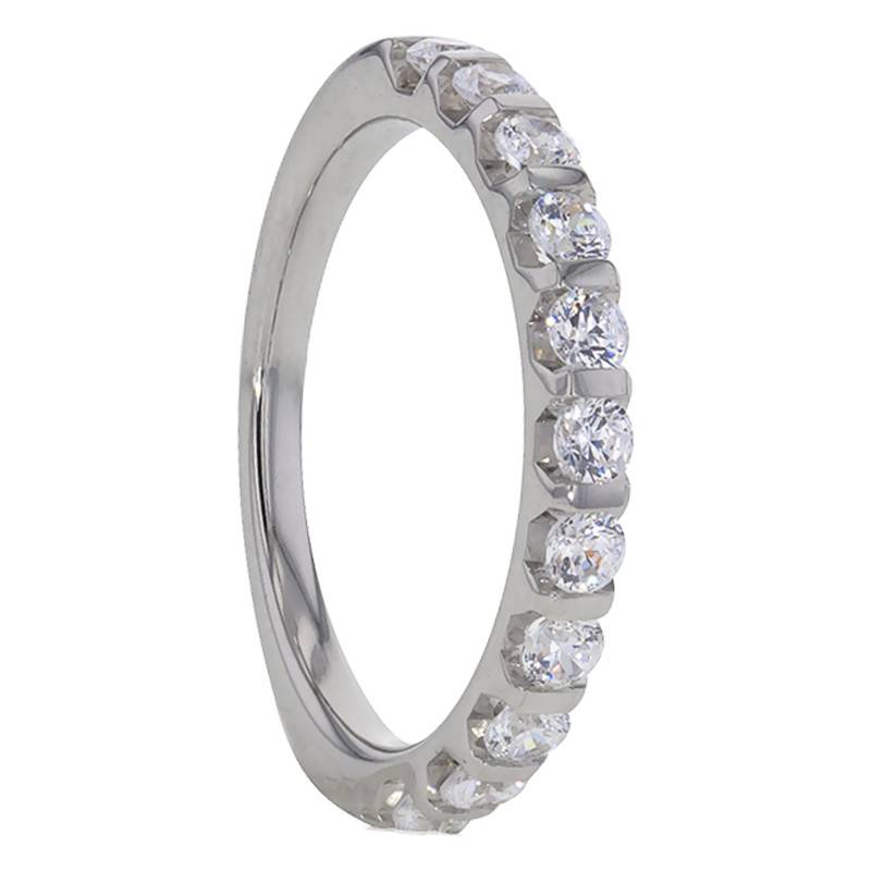 Banquo 950 Platinum & GVS Diamond Half Eternity Band - Alliantine