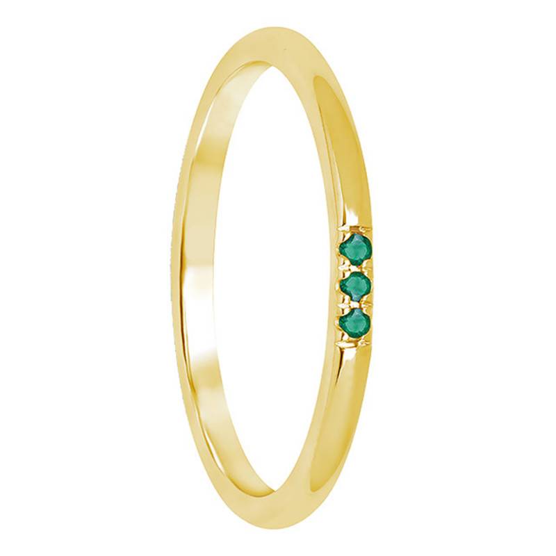 375 Yellow Gold & Emerald Ring - Aurora