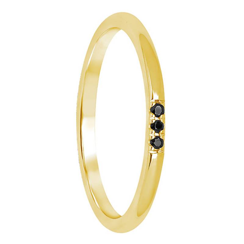 375/1000 Yellow Gold & Black Diamond Ring - Aurora