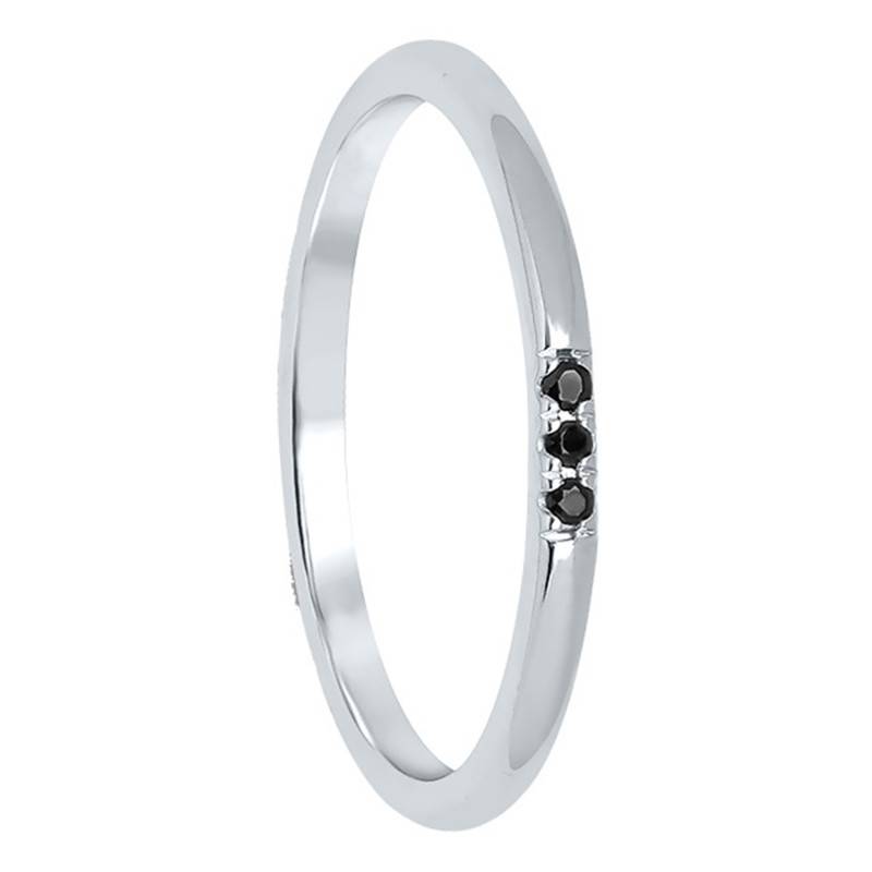 375/1000 White Gold & Black Diamond Ring - Aurora