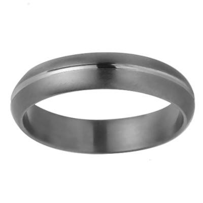 Alliance Mycènes en Titanium et Or Blanc 750, Largeur 5 mm - Aurodesign