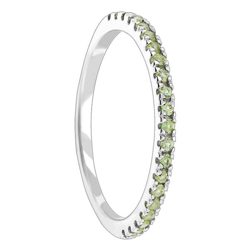 375/1000 White Gold & Green Sapphire Half Eternity Band - Aurora