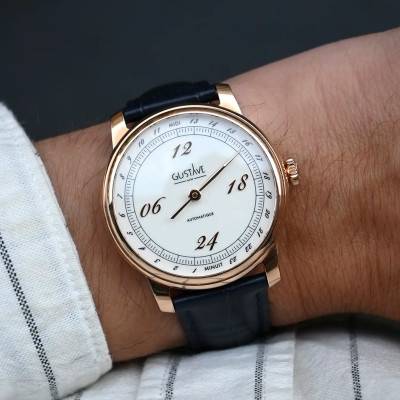 Rose Gold & White Paul 24H Watch 39mm - Gustave & Cie