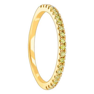 375/1000 Yellow Gold & Peridot Half Eternity Band - Aurora