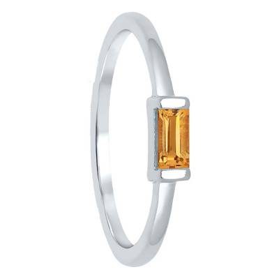 Bague Or Blanc & Citrine 0.25 ct - Aurora