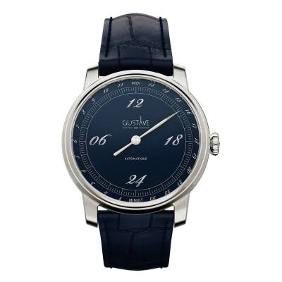 Silver & Blue Paul 24H Watch 39mm - Gustave & Cie
