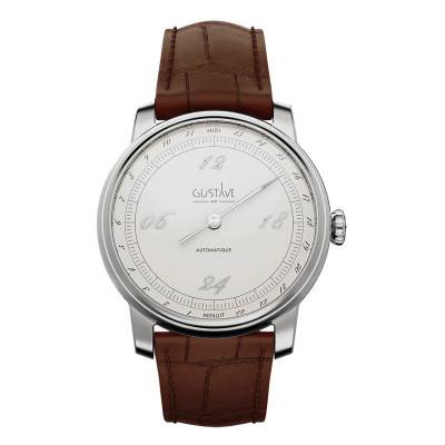 Silver & White 24H Paul Watch 39mm - Gustave & Cie