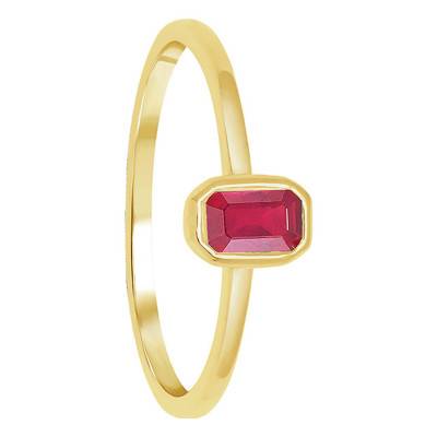 Bague Or Jaune 375, Rubis - Aurora